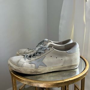 Golden Goose sneakers gray star silver laces size 39
